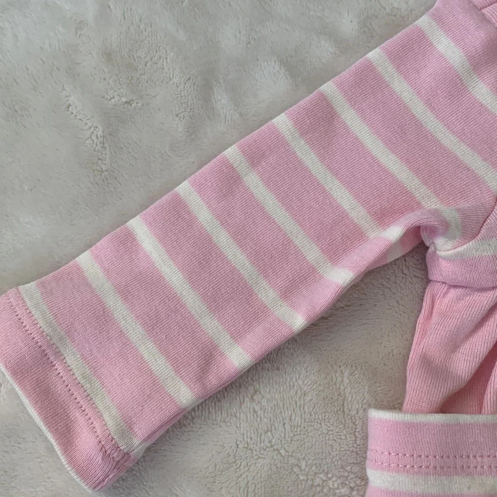 Hanna Andersson 50 Pink & White Dress 0-3M EUC - Picture 6 of 11